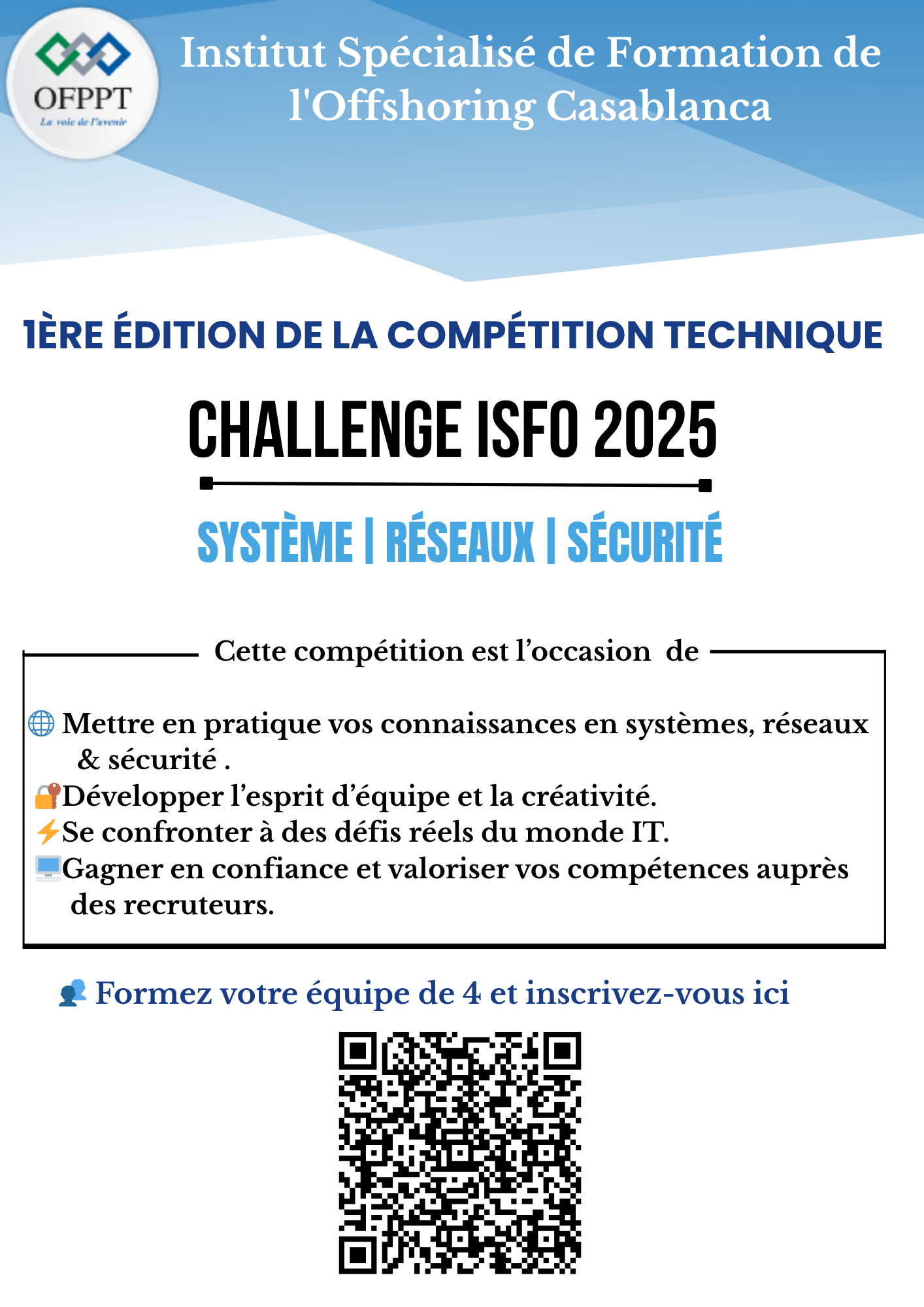 Affiche de la compétition ISFO 2025
